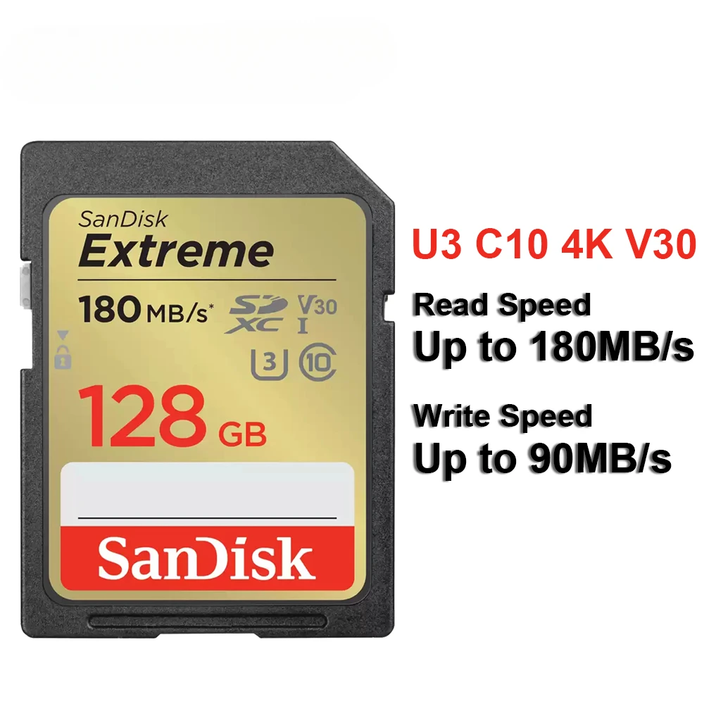 SanDisk ī޶ SD ī SDHC SDXC UHS-I ޸ ī  Sandisk ͽƮ  C10 U3 ī޶ Կ 4K  ÷ ī