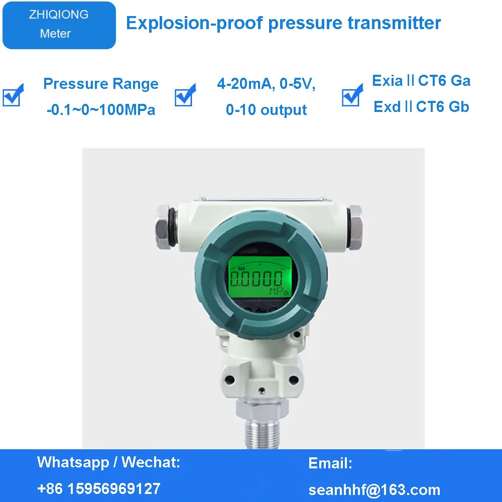 

100Mpa High Precision Fuel Tank Explosion-proof Digital Display Pressure Transmitter Explosion-proof On-site LCD Display Sensor