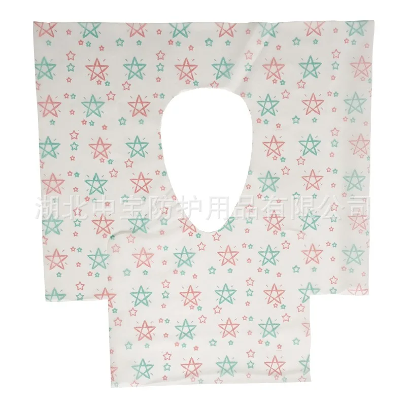 35pcs Disposable Double-Layer Waterproof Extra-Large Printed Non-Woven Postpartum Cushion Children's Toilet Cover