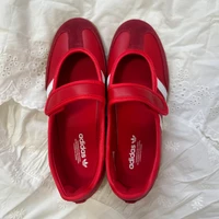 Adidas Originals Samba Jane Scarlet Red Chaussures rétro légères et antidérapantes pour femmes, baskets décontractées pour filles JQ6446 2