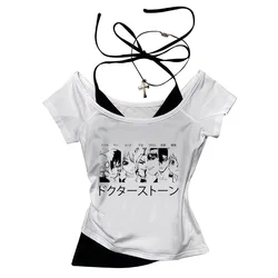 Vintage Punk Graphic Anime Kawaii Y2K Pastel Pop Culture Streetwear T - Shirt - M (73168)