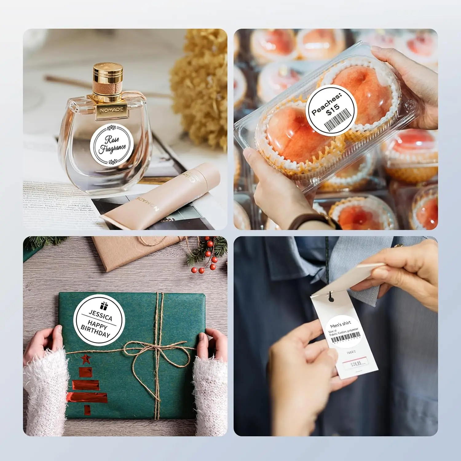 Niimbot B1 Mini Label Thermal Printer Portable Self-Adhesive Bluetooth Label Maker Machine Round Tag Color Stickers Labels Rolls