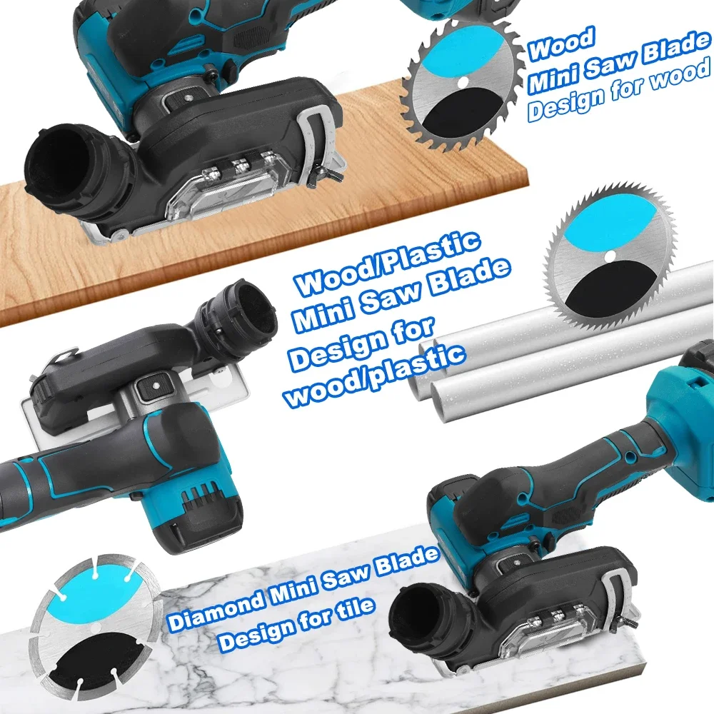 ONEKFYFD Angle Grinder 3inch Speed Variable Cordless Electric Grinding Cutting Woodworking Tool for Makita 18V Battery 3