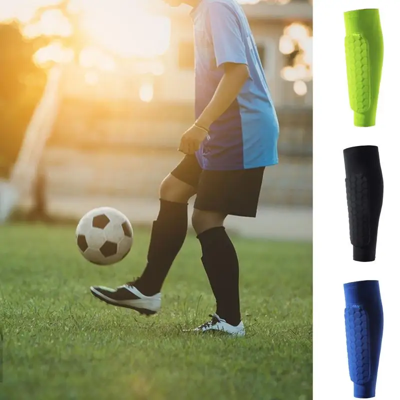 Soccer Shin Guards Breathable Martial Art Shin Guards Soccer Pads Moisture-Wicking Protector Anti-crash Leg Protection