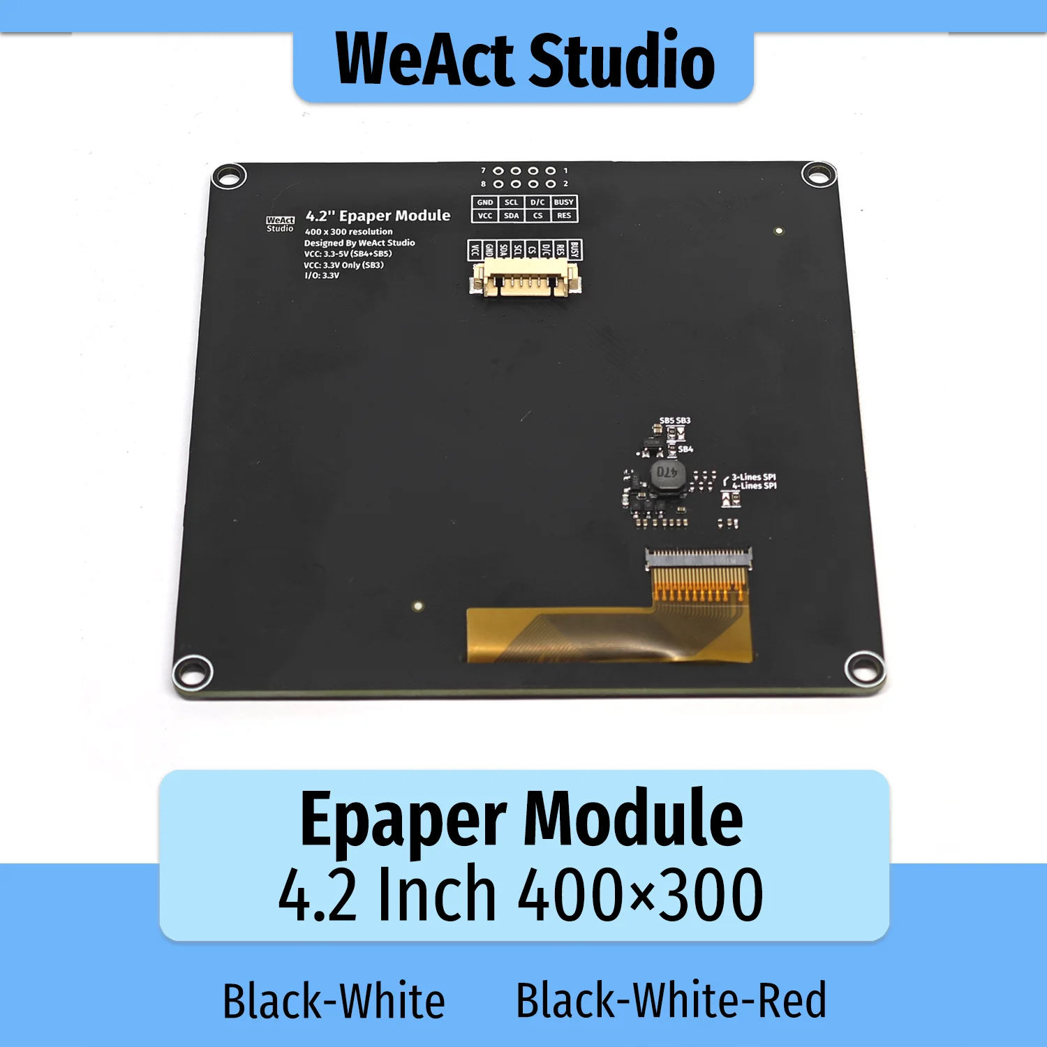 รูปสินค้า โมดูลจอ E-paper 4.2 นิ้ว สำหรับโปรเจกต์ ESP32