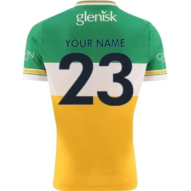 thumbnail image 1 of Camiseta de rugby para hombre de la GAA Offaly 2024, talla S-5XL (nombre y número personalizados), 1 of 5