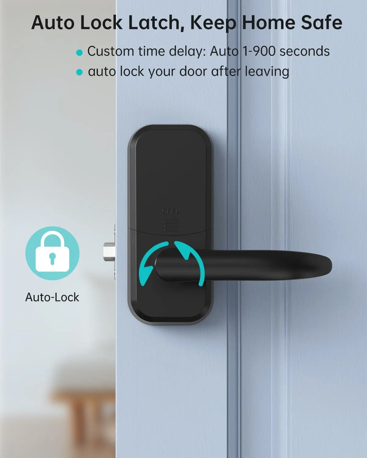 Fingerprint Smart Door Lock Handle: Entry Door Lock