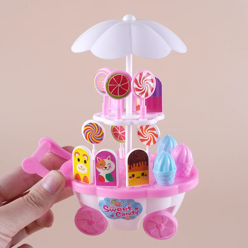 1:12 Dollhouse Ice Cream Truck Baby Bed Simulation Miniature Scene Display Dessert Car Bunk Bed Bathroom Kitchen Toy For Girl 6