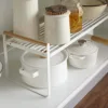 Kitchen Cabinet Storage Shelf Stackable Plate Rack Organizer Divider Single Double Layer Pot 2