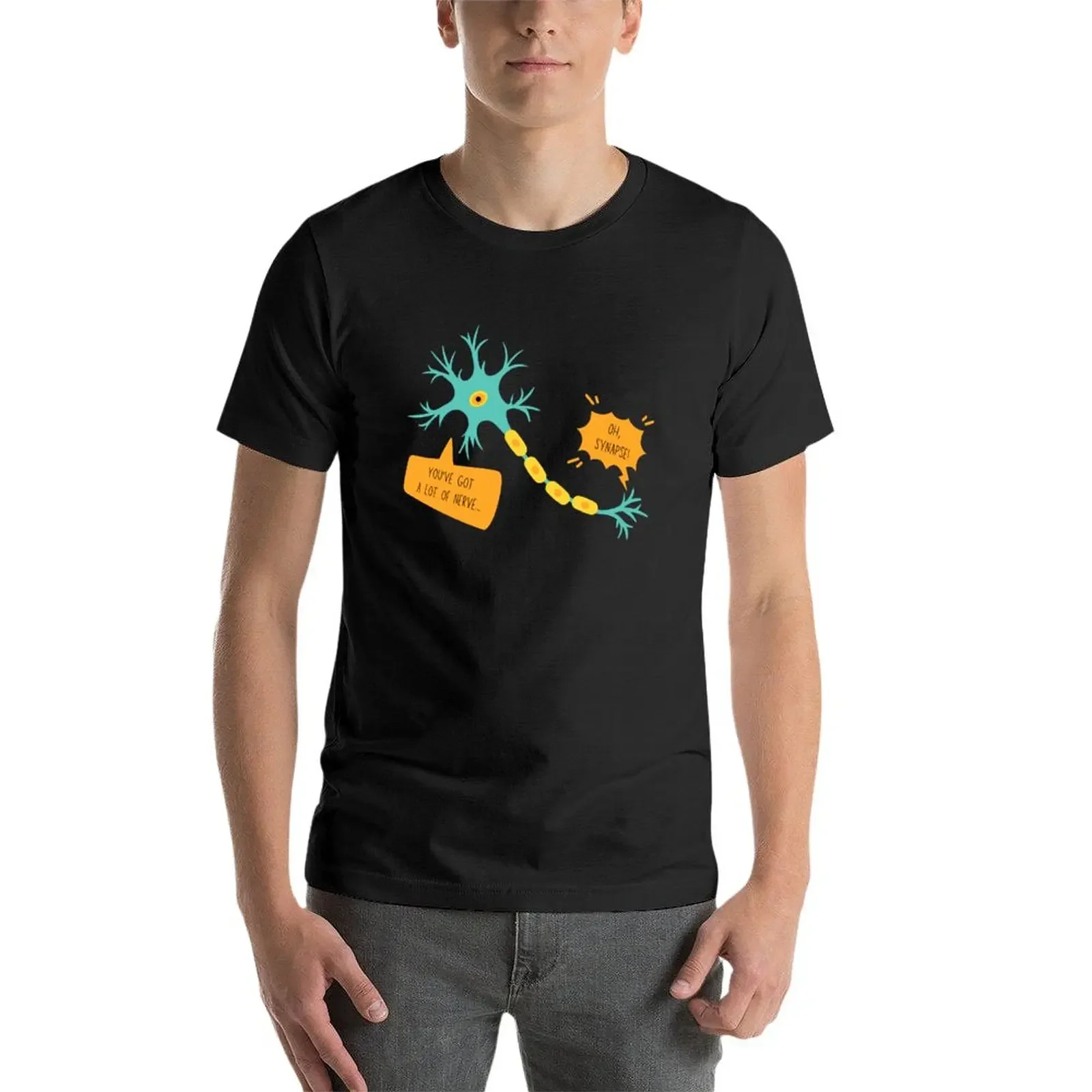 Oh synaps Neuron neuronauka zabawna nauka żartuje t-shirt szybkoschnący funnys estetyczne ubrania męskie białe koszulki