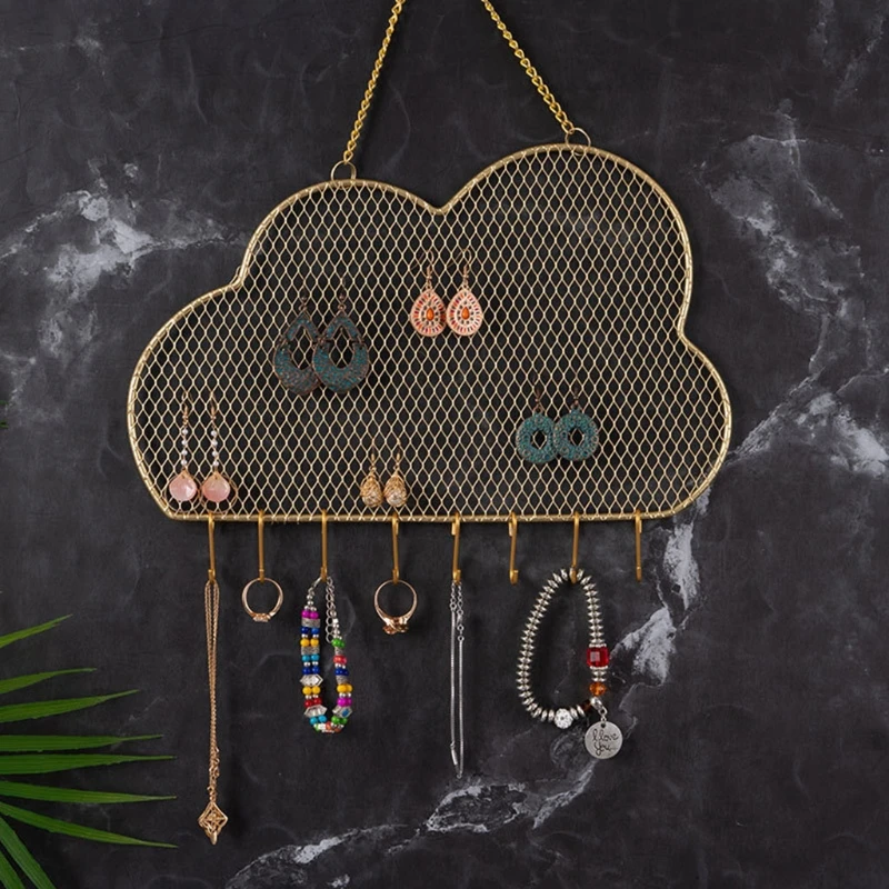 

Органайзер для сережек, настенный держатель для ожерелья, браслета, стеллаж для хранения ювелирных изделий, витрина, украшение с