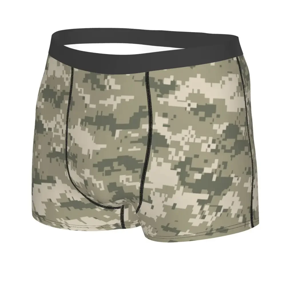 Men's Camouflage Camo Boxer Briefs Shorts Panties Soft Underwear Homme Funny Underpants