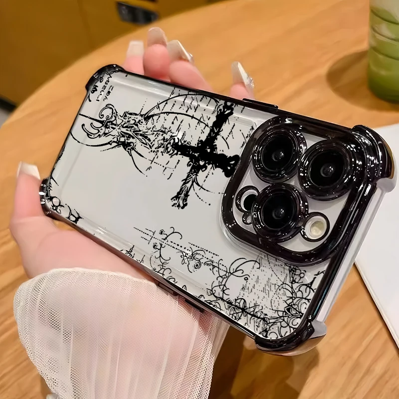 Black Cool Dark Gothic Cross Mark Clear Case Cover