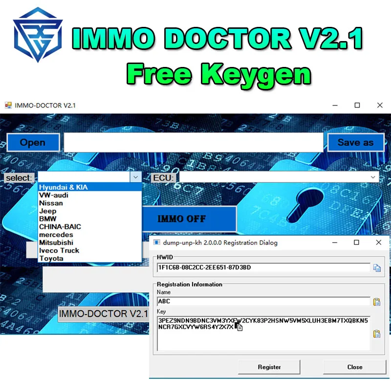 Nuovo Gratuito Keygen Immo Doctor V2.1 Immo Off Elimina Software Ecu Chip Tuning File Per Sim2K Mt38 Me 17.9.2 17.9.8 Med17.9.8 Me17