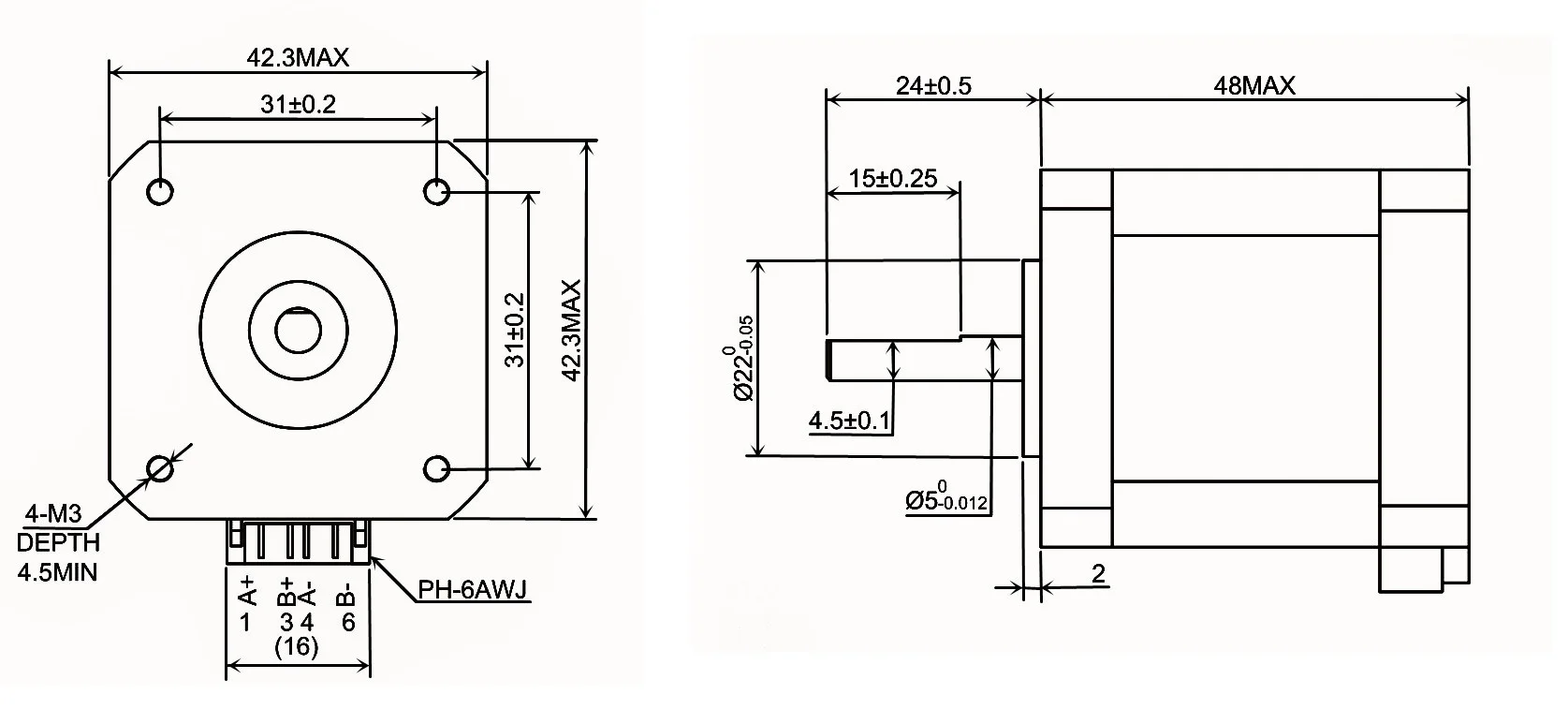 stepperonline nema motor deslizante pces motor fase para diy impressora cnc