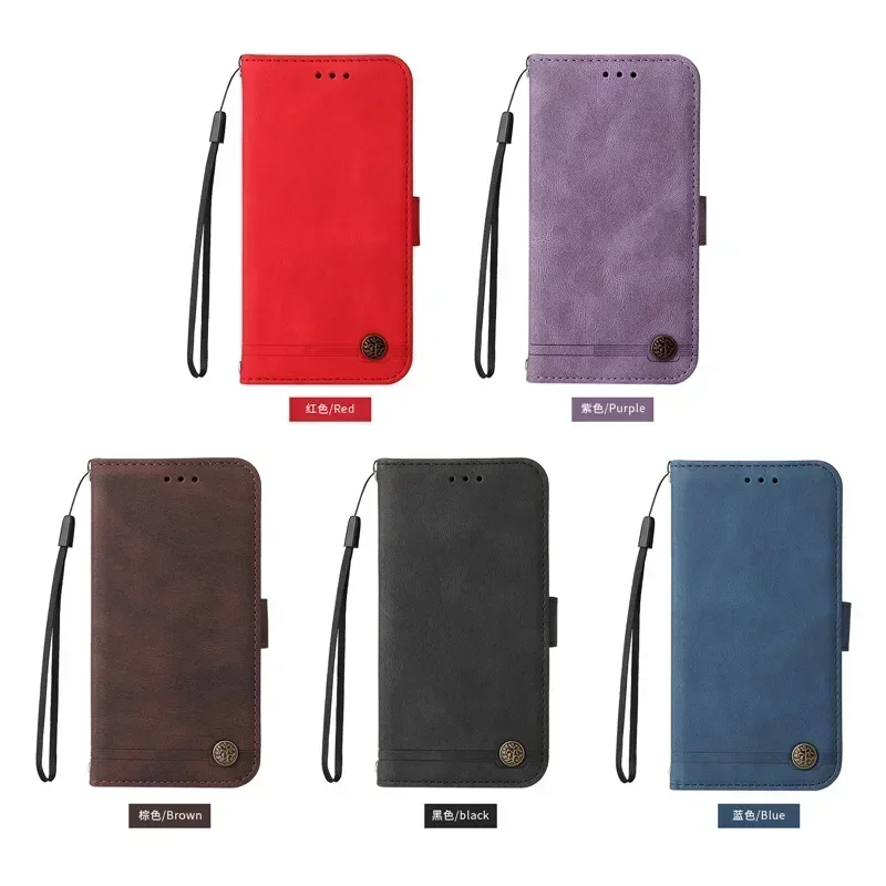 Premium Lanyard Wallet Phone Case with Magnetic Flip Stand - Leather Cover