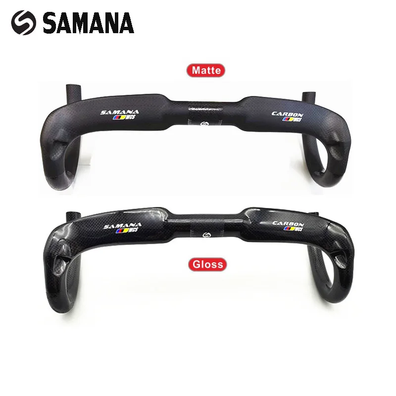 SAMANA Carbon Fiber Road Bike Bend Handlebar 31.8x400/420/440mm