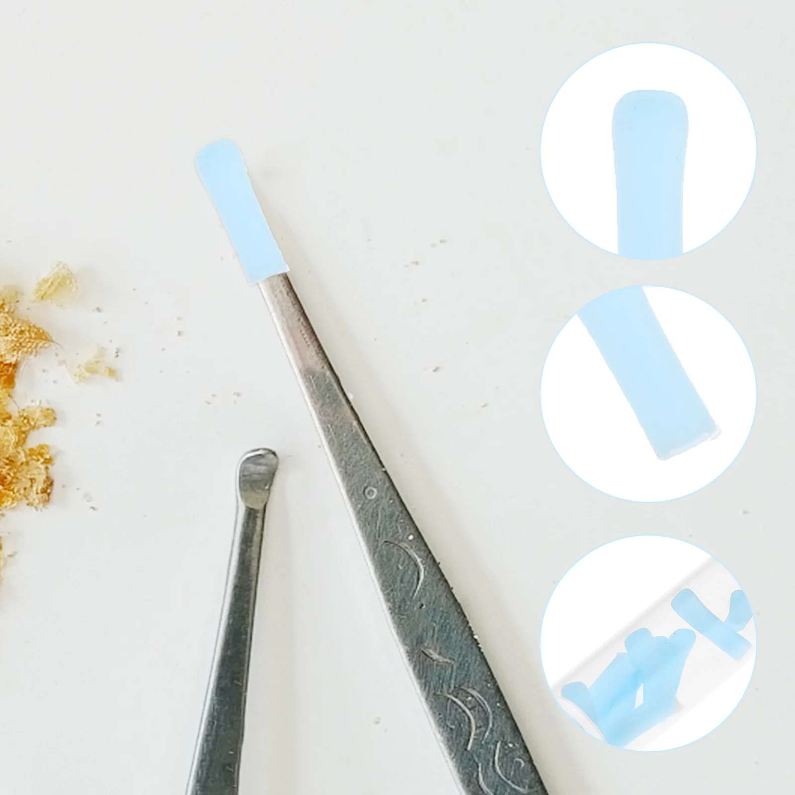 10 Pcs Visual Ear Scoop Cover Spoon Pick Accessories Replacement Tips Earwax Remover Accessory Silica Gel Visible Removal 5