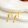 Ins-Boucles d'Oreilles Irrégulières Plaquées Or 18K pour Femme, Piercing Goutte d'Eau, Long Grimpeur, Cartilage, Nouveauté, Cadeaux