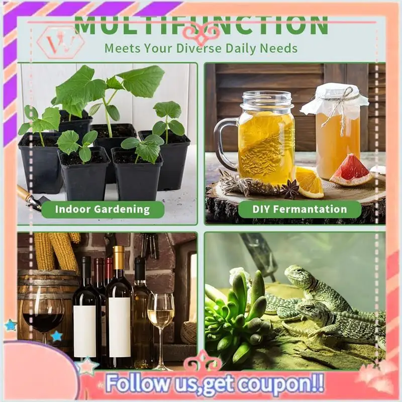 2 PCS Seedling Heat Mat For Seed Starting, 10 X 20.75Inch As Shown 21W Waterproof Heating Pad For Indoor Tray Plants US Plug