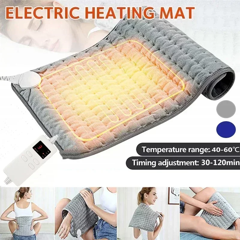 75W Electric Blanket Timing 6-speed Physiotherapy Heated Pad Shawl Cover Leg Warming Winter Warm Heating Pad for Back Pain 220V electric heating blanket,electric heating pad,heating sleeping mat