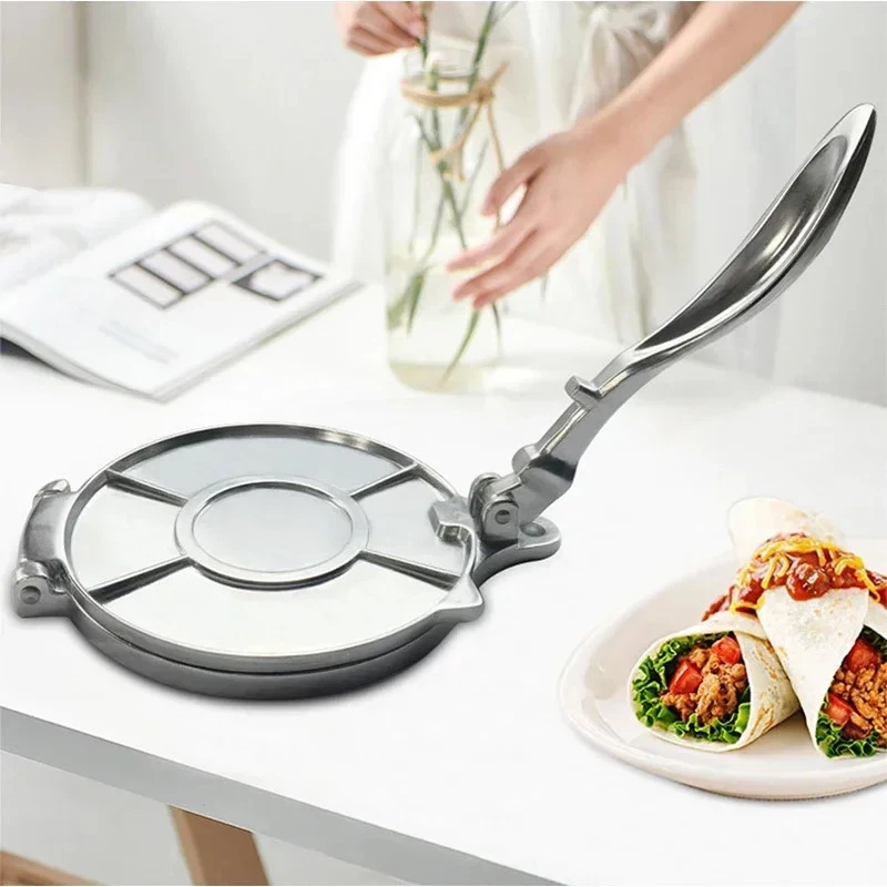 Diy Tortilla Press Maker Aluminium Alloy Manual Corn Tortillas Dough Pressing Tool 16/20cm Kitchen Bakeware Cooking Accessories tortilla press