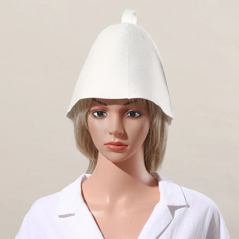 Anti Heat Sauna Hat Thicken Wool Felt Shower Cap Hair Turban Quickly Towel Drying Towel Hats Sauna Bathroom Accessories