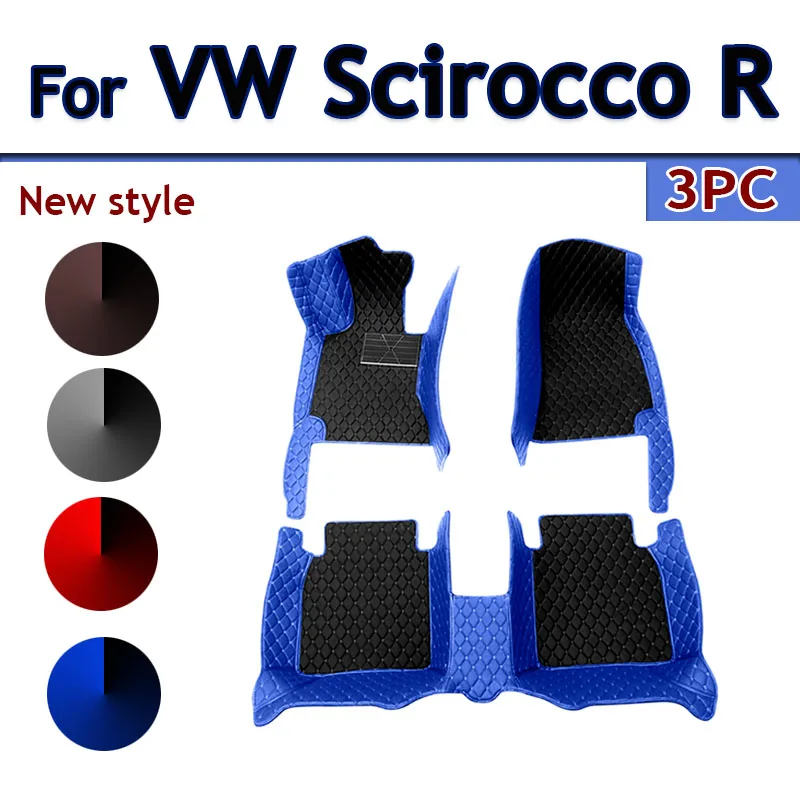 

Car Floor Mats For VW Scirocco R 3R 2009-2017 DropShipping Center Interior Accessories 100% Fit Leather Carpets Rugs Foot Pads