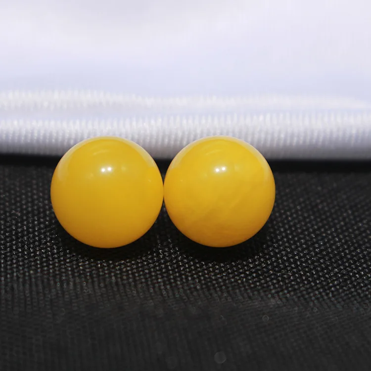 Naturalne Żółte Ambry Jades Kamień Luźne Kule Do Tworzenia Biżuterii 5-15Mm Spacer Koraliki Diy Kobiety Bransoletki Akcesoria