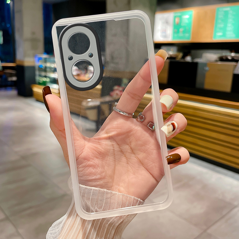  Simple Color Lovely Phone Case for Realme C67 4G Full Camera Protection Anti Falling Transparent Soft Cover 