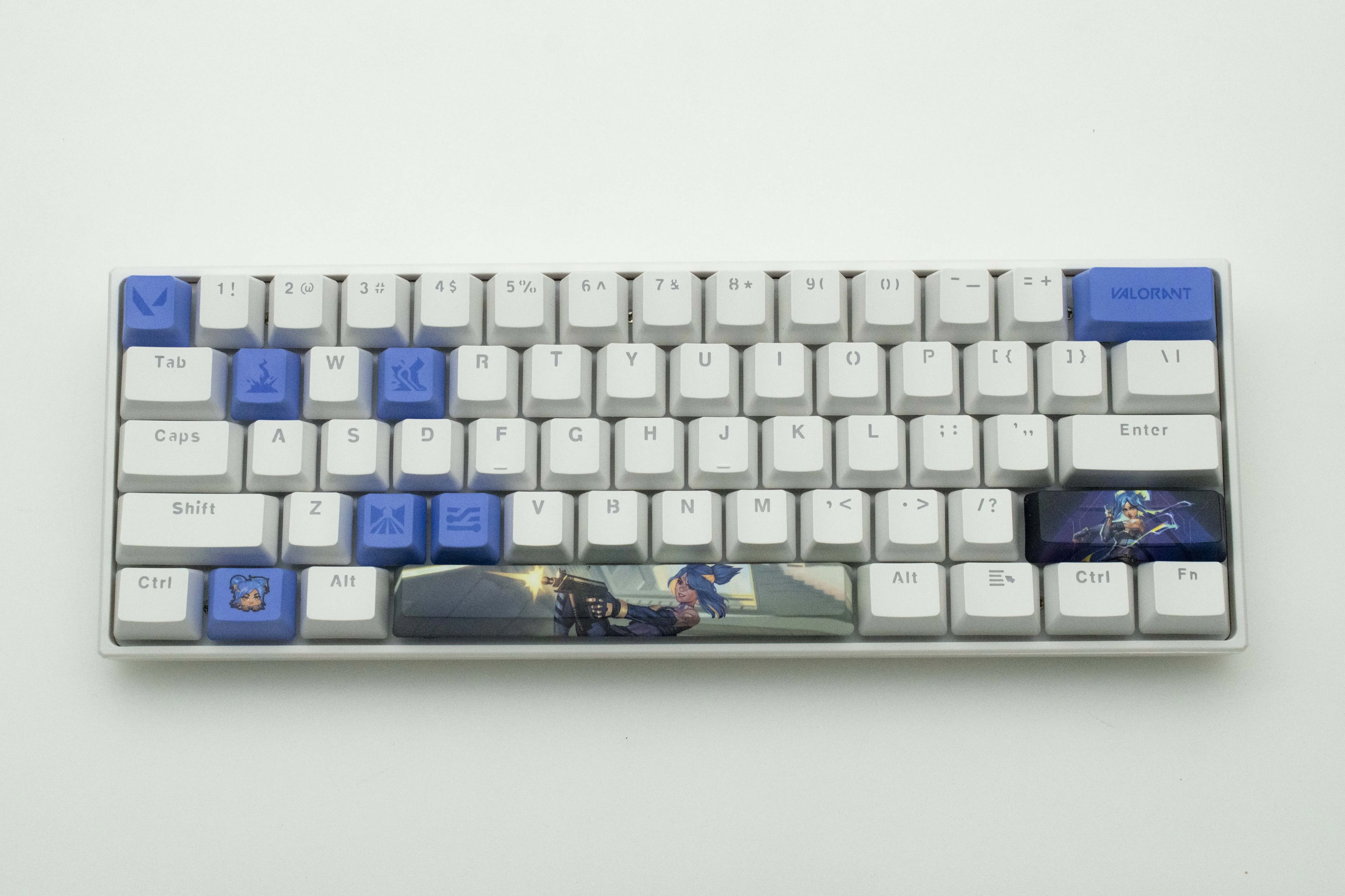 Valorant-Neon Keycaps, Perfil OEM, 10 chaves, PBT Dye Sub Keycaps