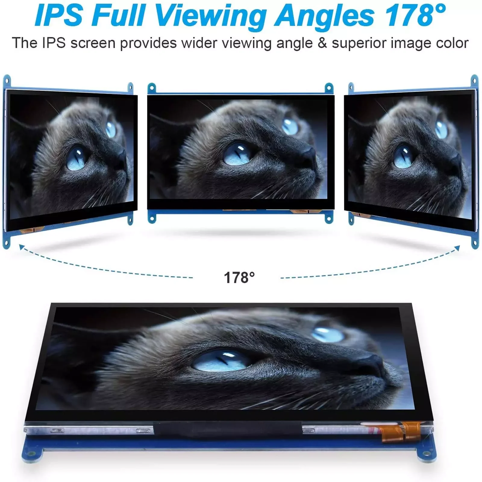 1024x600 Ʈ HD ÷ 7 ġ TFT LCD ġ ũ г ̴ PC HDMI  USB ̹ ,   