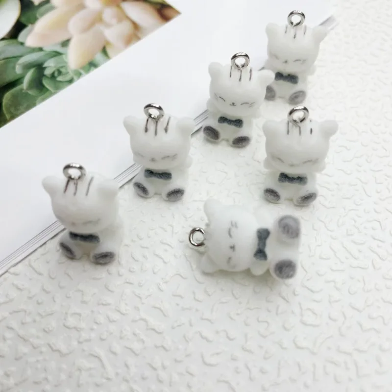 50Pcs 3D Cute Cow Koala Cat Charms Resin Accessories for Making Diy Bracelet Necklace Earrings Keychain Accessories Supplies