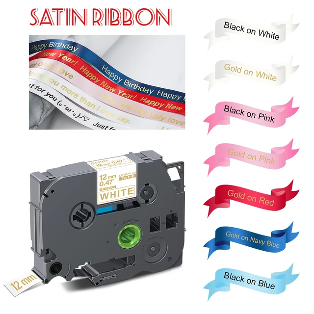 Étiqueteuse avec ruban en Satin de 12mm, pour étiqueteuse Brother p-touch  PT-100H, pour emballage cadeau, RE34, RN34, R234, RW34, R231 - AliExpress