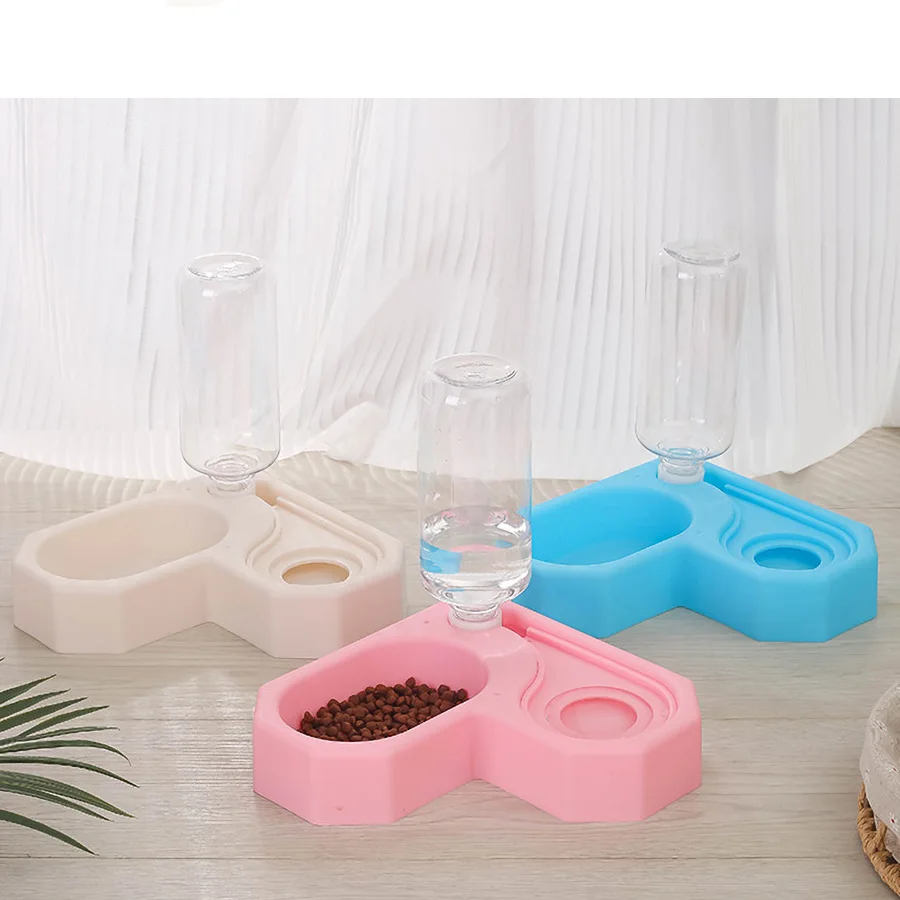 Double dog and cat bowl pet and food bowl set with pet feeding bowl