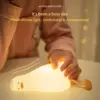 Benson Lying Flat Duck Night Light, LED Squishy Duck Lamp, Cute Light Up Duck, Silicone Dimmable Nursery Nightlight, 5