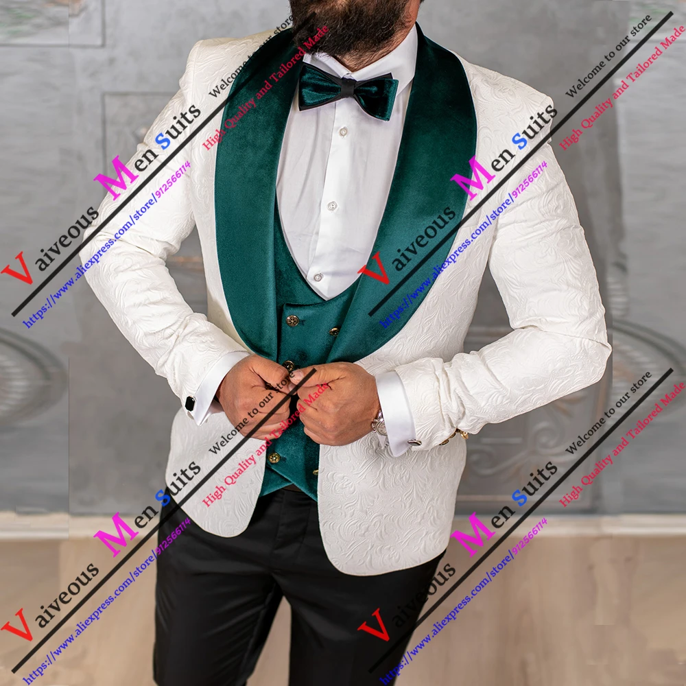 Men Suits Wedding Suit 3 Piece Suits Prom Suits, Slim Fit Shawl