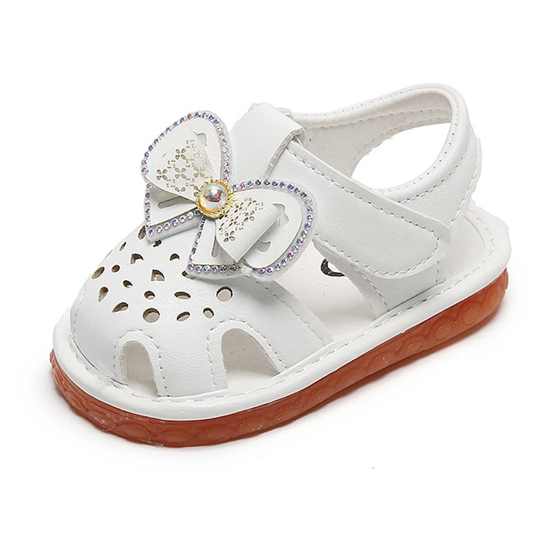 

Baby Girls Sandals 2022 Summer Children Sandals Bow-knot Kids Casual Beach Shoes Non-slip Soft Bottom Infant Toddler Shoes