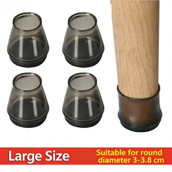 Premium Silicone Furniture Leg Caps with Felt Pads - Floor Protectors and Sliders - 12Pcs(in Total) (Large)