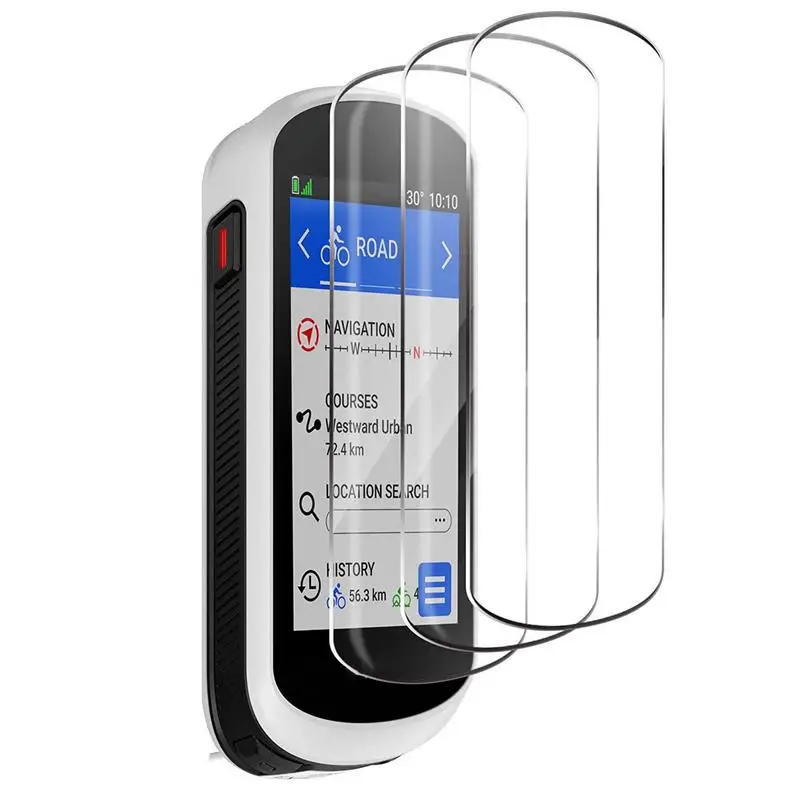 Tempered Protective Film 3Pcs 9H Adsorption Function Screen Protector For Garmins Edge Explore 2 Thin Film For Edge Explore2