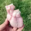 10CM Natural Pink Opal Heart Carving Crystal Love Healing Fengshui Gemstones Home Decoration Holiday Gift 1pcs 1