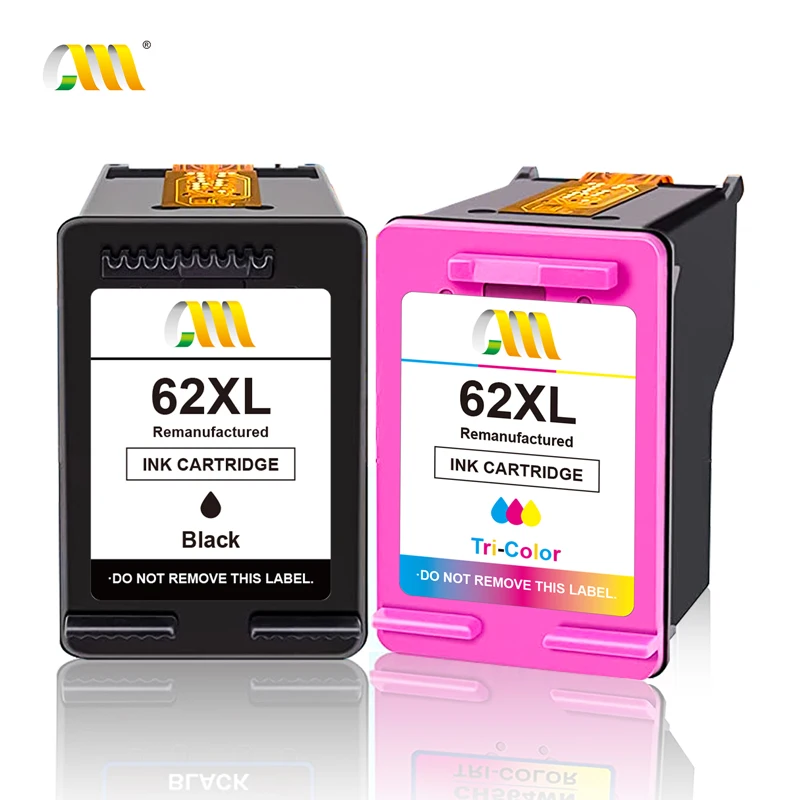 CMCMCM Remanufactured Ink Cartridge Replacement for HP 62XL 62 XL Envy 5640 5540 OfficeJet 5740 5542 7640 printers. |