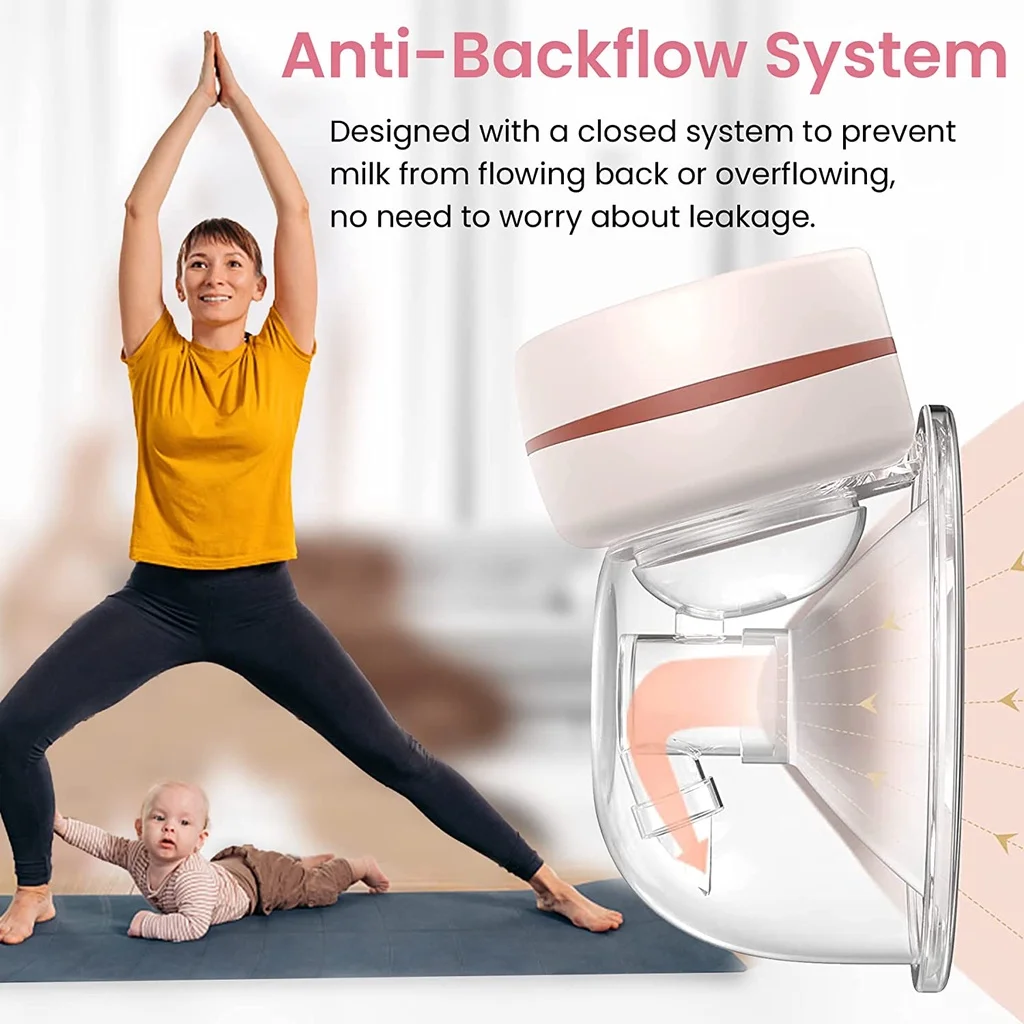 Electric Breast Pump Handsfree BPA Free Silicone Low Noise Efficient Sucking Milk USB Charge Wearable Electric Breastmilk Pump 3