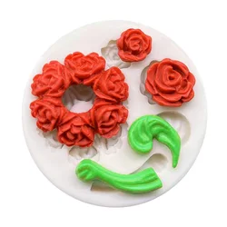 Silicone Rose Flower Mold for Cake Decorating and Baking Accessories (Grey)