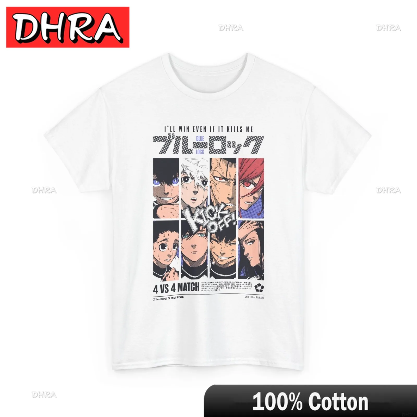 Unisex Blue Lock Anime Graphic Cotton Tee - Short Sleeve Summer Top