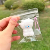 1/3pcs Kawaii Mini Cartoon West Highland lamb Baby Elephant Pinch Fidget Toy Keychain Bag Pendant Cute animal Kids Squishy Gift 2