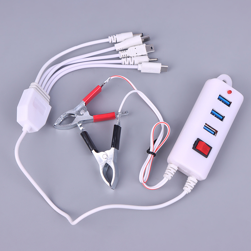 3 USB Clip With Switch Charger Mobile Phone Charger USB Interface Universal Battery Mobile Phone Charger