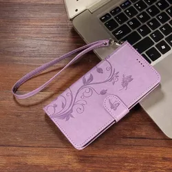 Leather Wallet Flip Case | Flower Embossed Design for Motorola Edge 70 Fusion+ (PURPLE)