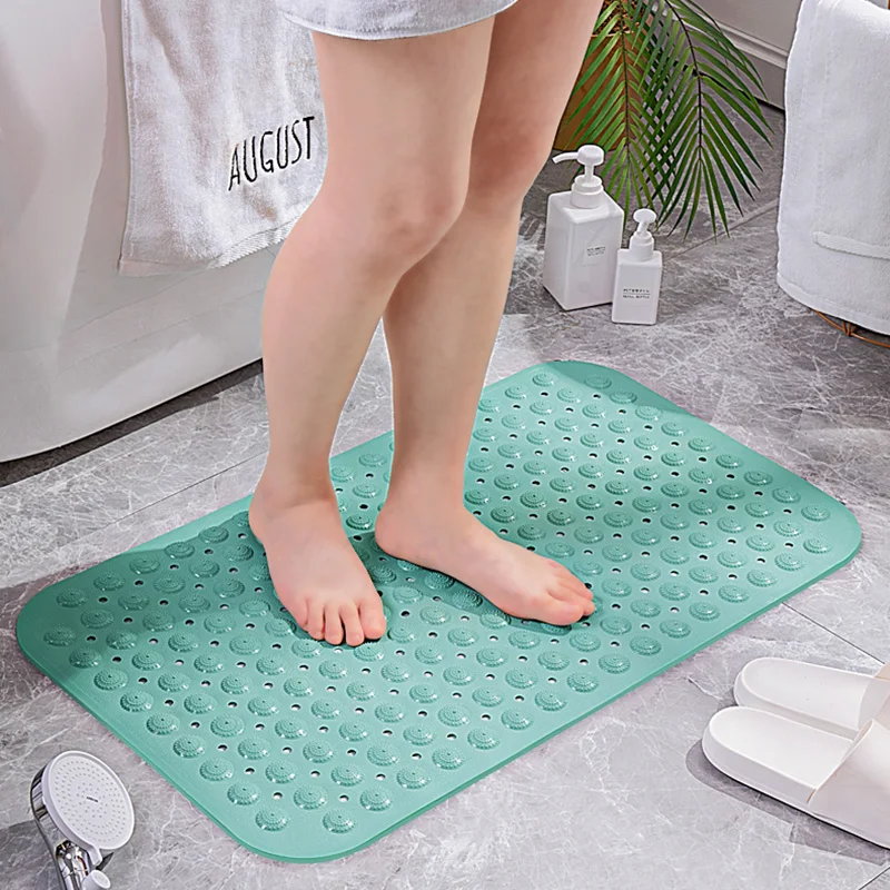 Bathroom Solid Color Non-slip Mat Bath Household Shower Room Bathtub Anti-fall  Suction Cup Floor Mat Bathroom Massage Mat - Bath Mats - AliExpress