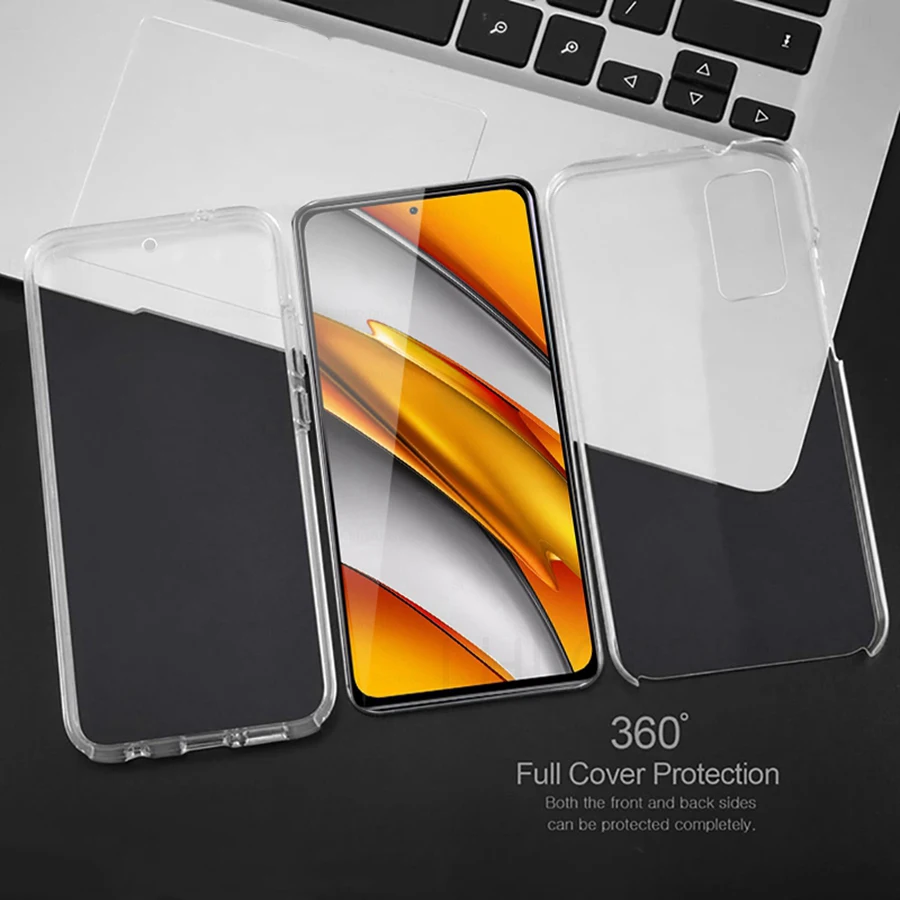 Double-Sided Clear Protective Phone Case with Front and Back Coverage